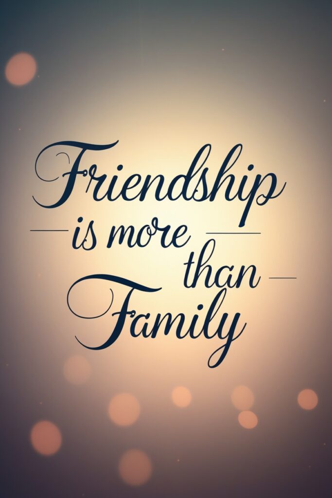 friendship is better than family