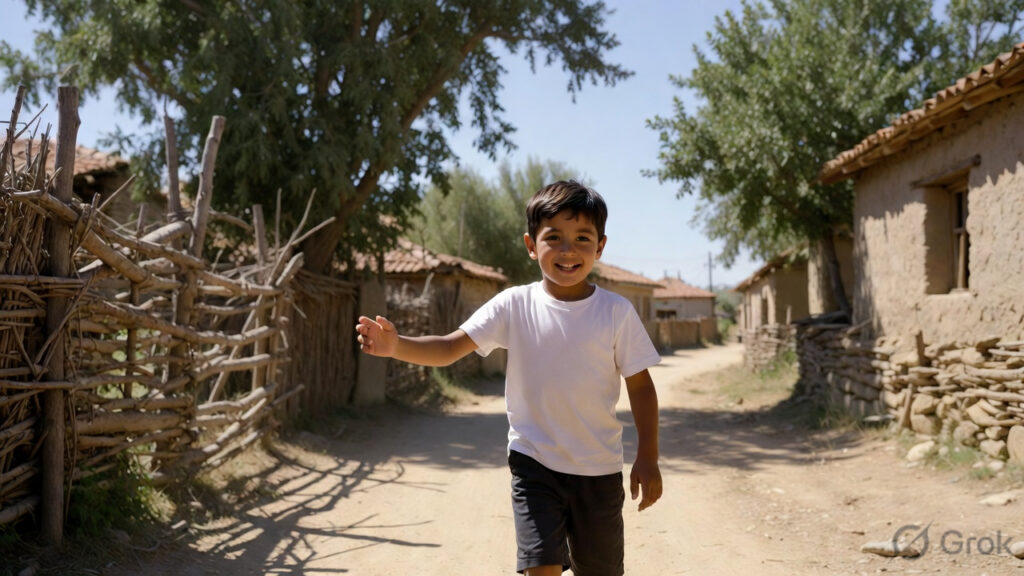 honesty story for kids village boy walking