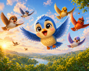 Bravery Story for Kids: The Moment He Found Courage 🐦✨
