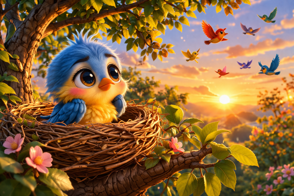 bravery story for kids birds flying