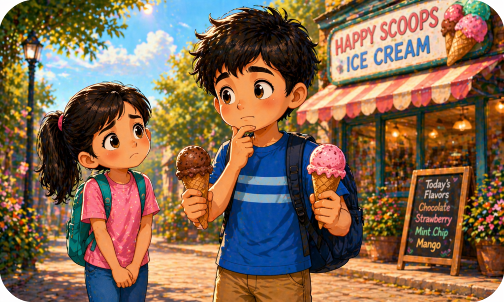 sharing story for kids decision