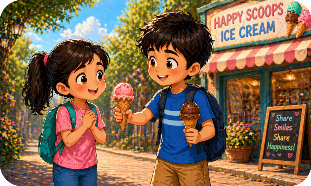 sharing story for kids sharing act