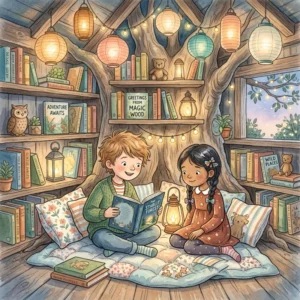 The Boy Who Built a Bridge of Books 🌸