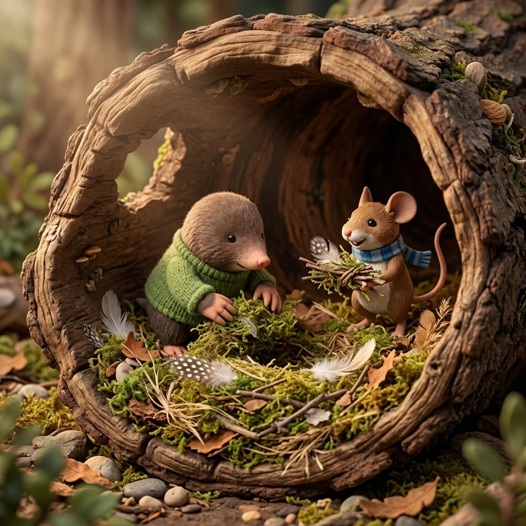 Sammy the Squirrel's Magical Acorn of Kindness Chapter 3 illustration - kindness story for kids