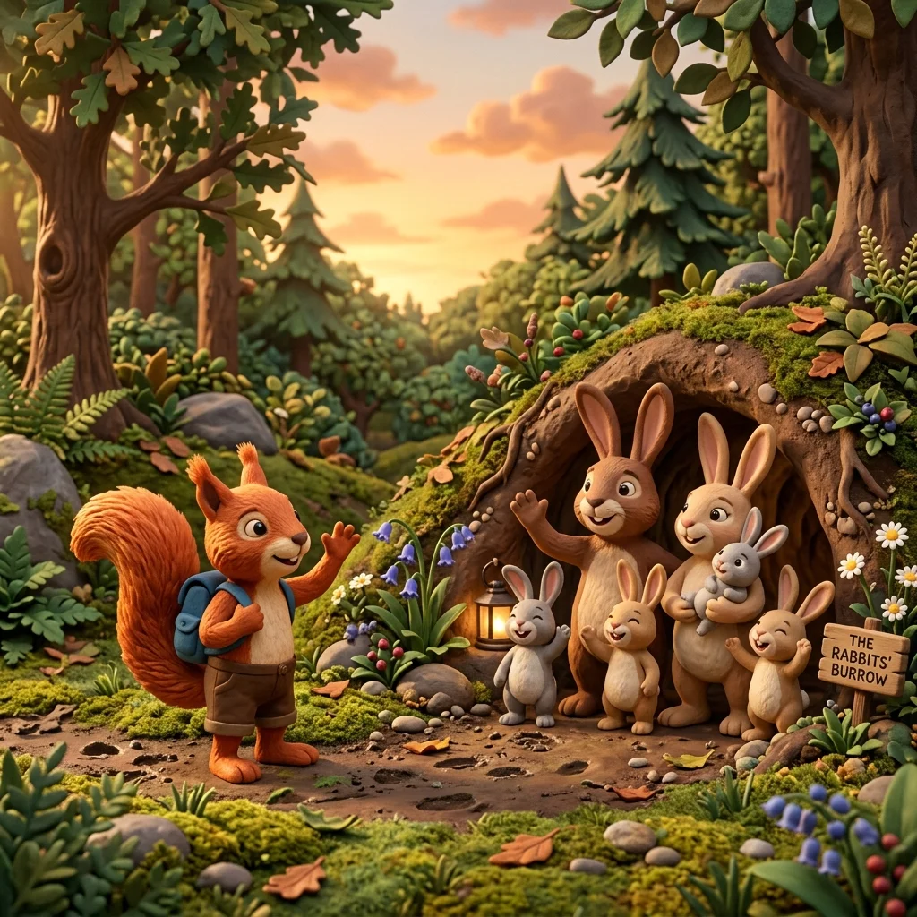 Sammy the Squirrel's Magical Acorn of Kindness Chapter 5 illustration - kindness story for kids
