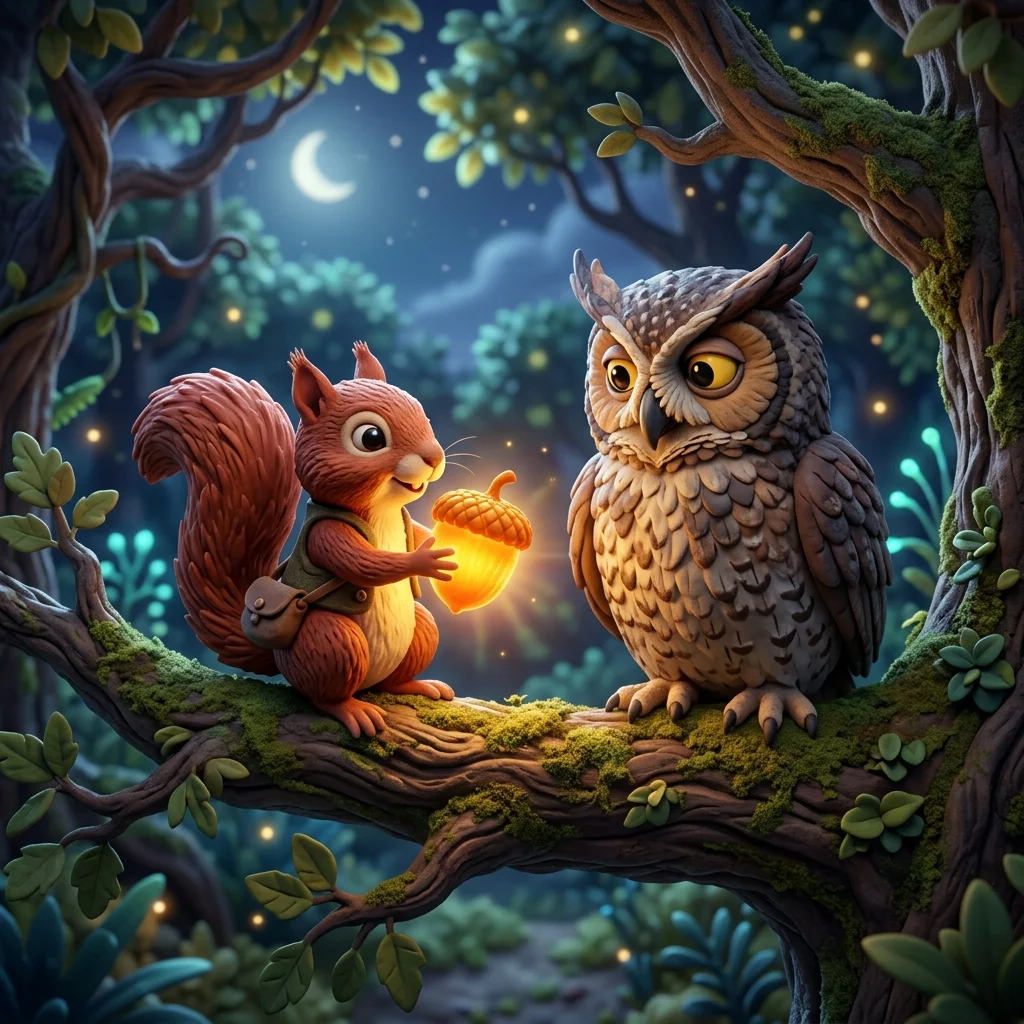 Sammy the Squirrel's Magical Acorn of Kindness Chapter 7 illustration - kindness story for kids