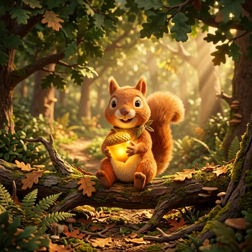 Sammy the Squirrel’s Magical Acorn of Kindness 🌸