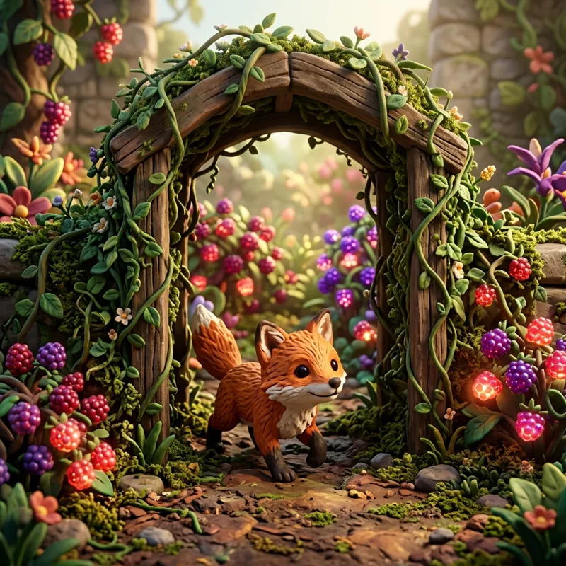 Felix the fox discovering the hidden garden of wild berries - animal bedtime story