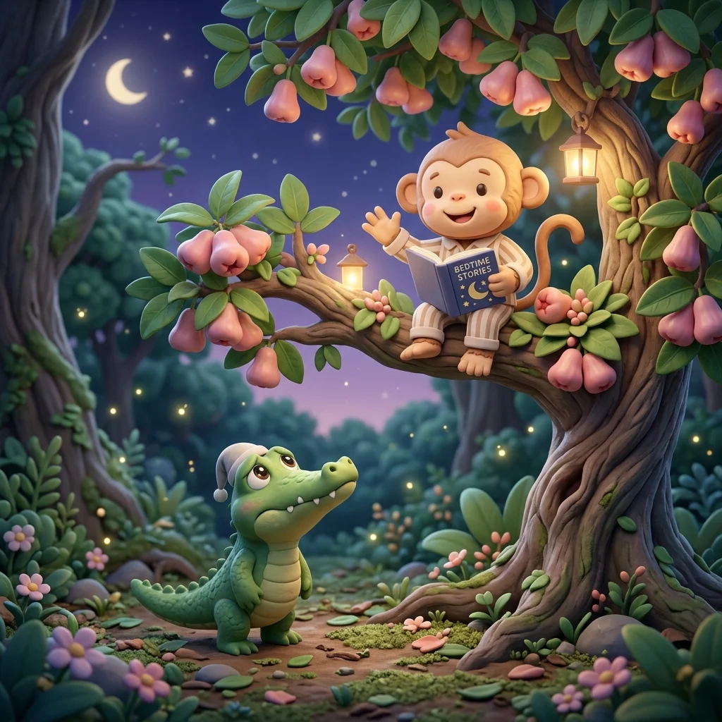 An Invitation to Dinner - Clever Monkey and Crocodile Story