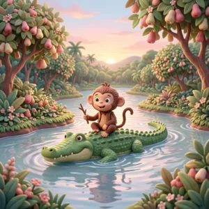 Panchatantra Stories for Kids: The Clever Monkey and the Crocodile 🐒🐊