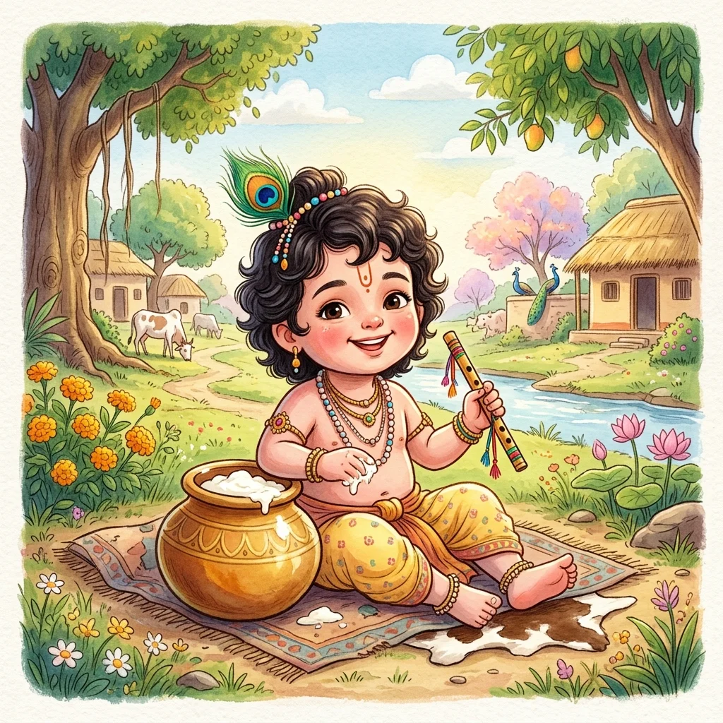 Krishna Story for Kids: Best Inspiring Butter Pot Tale