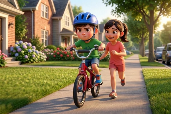 Liam balancing bike - courage story for kids