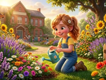Kindness Story for Kids: Inspiring School Flower Garden