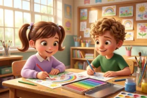 Sharing Story for Kids: Amazing Colored Pencils Joy