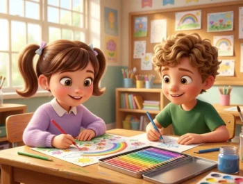 Sharing Story for Kids: Amazing Colored Pencils Joy