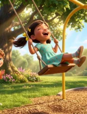Sharing Story for Kids: Delightful Swing Turns Story