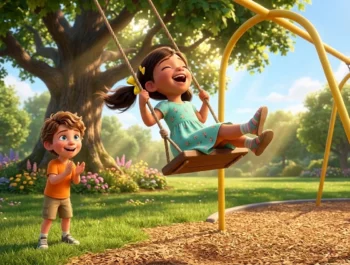 Sharing Story for Kids: Delightful Swing Turns Story