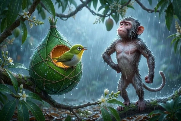 Scene 3 illustration in panchatantra stories for kids