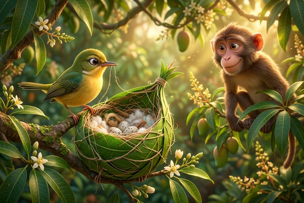 Delightful Wisdom: A Brave Tailorbird’s Tale